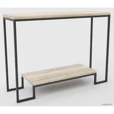 Консольный стол Hype Mebel Голд 100x35 (черный/древесина белая)