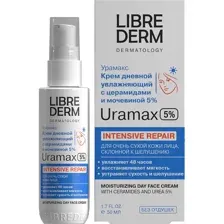 Крем для лица Librederm Uramax, Увлажняющий, дневной, с церамидами и мочевиной 5%, 50 мл