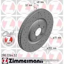 Тормозной диск Zimmermann 290226452