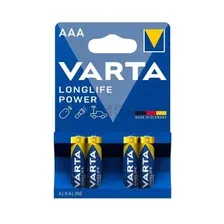 Батарейка AAA VARTA Longlife Power LR03 B4 1,5 V алкалиновая 4 штуки