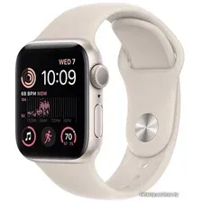 Умные часы Apple Watch SE 2 40 мм (алюминиевый корпус, звездный свет/звездный свет, спортивный силиконовый ремешок M/L)