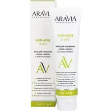 Крем для умывания Aravia Laboratories, Anti-Acne 3-in-1, с AHA-кислотами, 100 мл