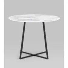 Обеденный стол Stool Group Дакота 100x100 / FDC8004 wh/marble (белый мрамор)