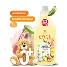 Кондиционер для белья EVA Baby детский концентрированный 1 л / Гипоаллергенный ополаскиватель для стирки одежды новорожденных 0+ с антистатиком