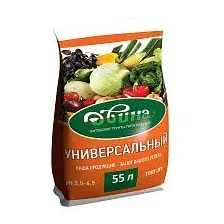 Грунт торфяной питательный Двина Универсальный (pH 5,5-6,5) 55 л