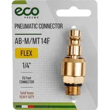 Фитинг ECO Соединение быстросъем. папа х нар. резьба 1/4" шарнир AB-M/MT14F