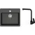 Кухонная мойка Berge BR-5750 + смеситель AM.PM Like Like F8005022 (черный)