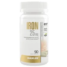 Железо Maxler Iron 25 mg Bisglycinate Chelate 90 vegan caps