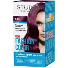 Крем-краска для волос Studio Professional Fashion Color 6.65 (фуксия)