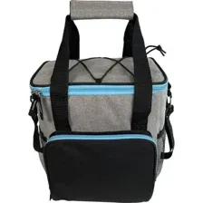 Термосумка Miru 9048, с эластичным шнуром, grey+black, 13 л