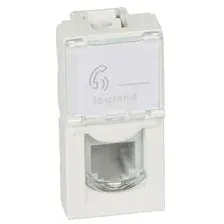 Розетка телефонная Legrand Mosaic 78730 (белый)