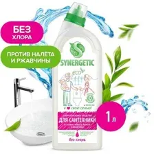 Средство для мытья сантехники SYNERGETIC кислотное, биоразлагаемое, 1 л