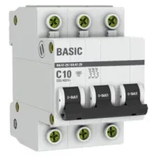 Выключатель автоматический 3P 10А (B) 4,5кА ВА 47-29 Basic