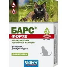 Агроветзащита Барс ФОРТЕ капли для кошек 1 пипетка