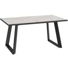 Стол обеденный DikLine ZL140 Black, хромикс белый