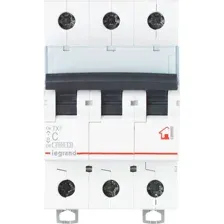 Выключатель автоматический Legrand TX3 3P C 50A 6кА 3M 404061