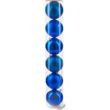 Елочная игрушка Ausini VT25-04009-4 (синий, 6 шт)