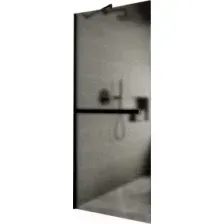 Душевая стенка MaybahGlass 195x119 / MGD-719-6у (сатин стекло/черный)