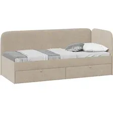 Кровать-тахта Трия Молли 800 тип 1 (микровелюр Scandi Cream 03)