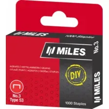 Скобы MILES NO.3-12MM DIY (12мм, тип 53, 1000шт)