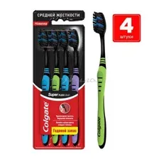 Colgate щетка зубная Super Flexi Black,  4 шт