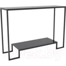 Консольный столик Hype Mebel Голд 80x35 (черный/стекло черное)