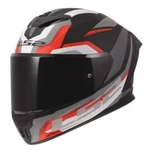 Мотошлем LS2 FF820 Rapid III Hyper (M, черный/красный)