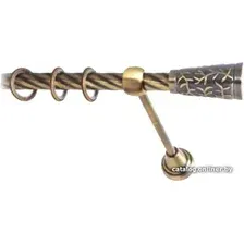 Карниз для штор Lm Decor Византия (антик, витая, 2.4м 25мм, 1 ряд)