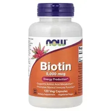 Биотин NOW Biotin 5000mcg 120 caps