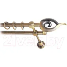 Карниз для штор Lm Decor Наутилус 012 2р гладкий (антик, 2.8м)
