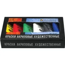 Акриловые краски Brauberg 191121 (6цв)