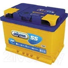 Автомобильный аккумулятор AKOM 6СТ-55 Евро R 500A (55 А/ч)