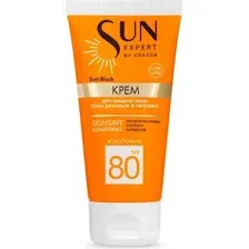 Крем солнцезащитный Krassa Sun Expert SPF 80 для защиты лица, зоны декольте и татуажа (50мл)