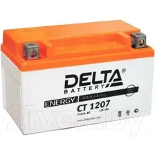 Мотоаккумулятор DELTA AGM СТ 1207 / YTX7A-BS (7 А/ч)