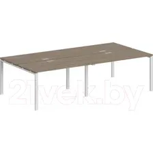 Комплект письменных столов Norden 320x143.8x75 / SG.256.OD.63.WH (белый/дуб темный)