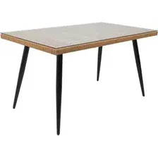 Садовый стол AksHome Bergamo 140x80x75 (сталь-черная/стекло)