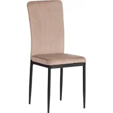 Стул TetChair Verter металл/вельвет (бежевый/черный)