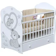 Детская кроватка VDK Toby маятник и ящик (белый)