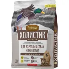 Корм сухой для собак "Холистик премьер" (3 кг; утка с рисом)