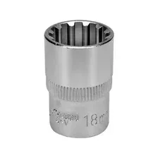Головка торцевая spline 1/2 6гр. 18мм L38мм CrV на держателе Yato YT14830