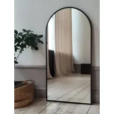 Зеркало с подсветкой  EMZE 50x100 LED.UV.ARC.50.100.СНЕ (черный с УФ-окантовкой и подсветкой)