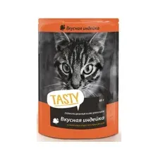 Влажный корм для кошек TASTY индейка в желе пауч 85 г (4607004700019)