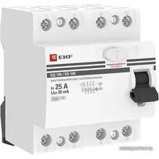 Устройство защитного отключения EKF PROxima ВД-100 4P 25А 30мА elcb-4-25-30-em-pro