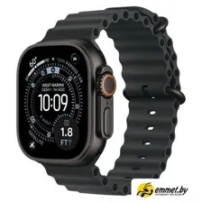 Умные часы Apple Watch Ultra 3 LTE 49 мм (титановый корпус, черный/черный, ремешок из эластомера)