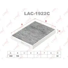 Салонный фильтр LYNXAUTO LAC-1922C CITROEN C5 III 08> / C6 05>, PEUGEOT 407 04>