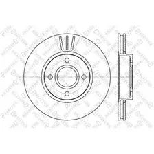 Тормозной диск STELLOX 6020-2542V-SX вентилируемый , передняя ось