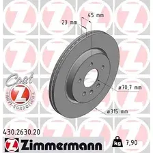 Тормозной диск ZIMMERMANN 430.2630.20 вентилируемый , задняя ось