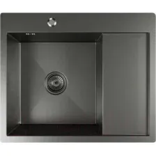 Кухонная мойка Mixline Pro 552926 (черный графит, с сифоном)