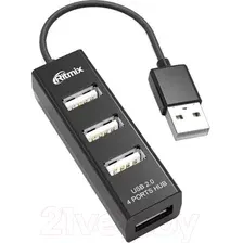 USB-хаб Ritmix CR-2402 black