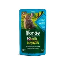 Monge Пауч BWild GF Sterilised Cat (Тунец, овощи) 85 г х 28 шт